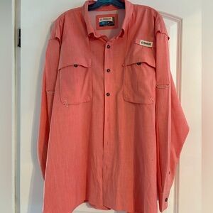Magellan Outdoors Men's Coral Button Down Shirt